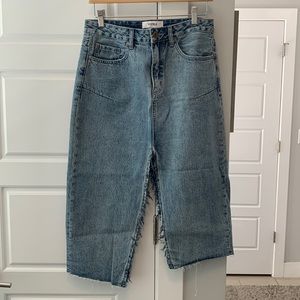 Pistola Asymmetrical Jean Skirt